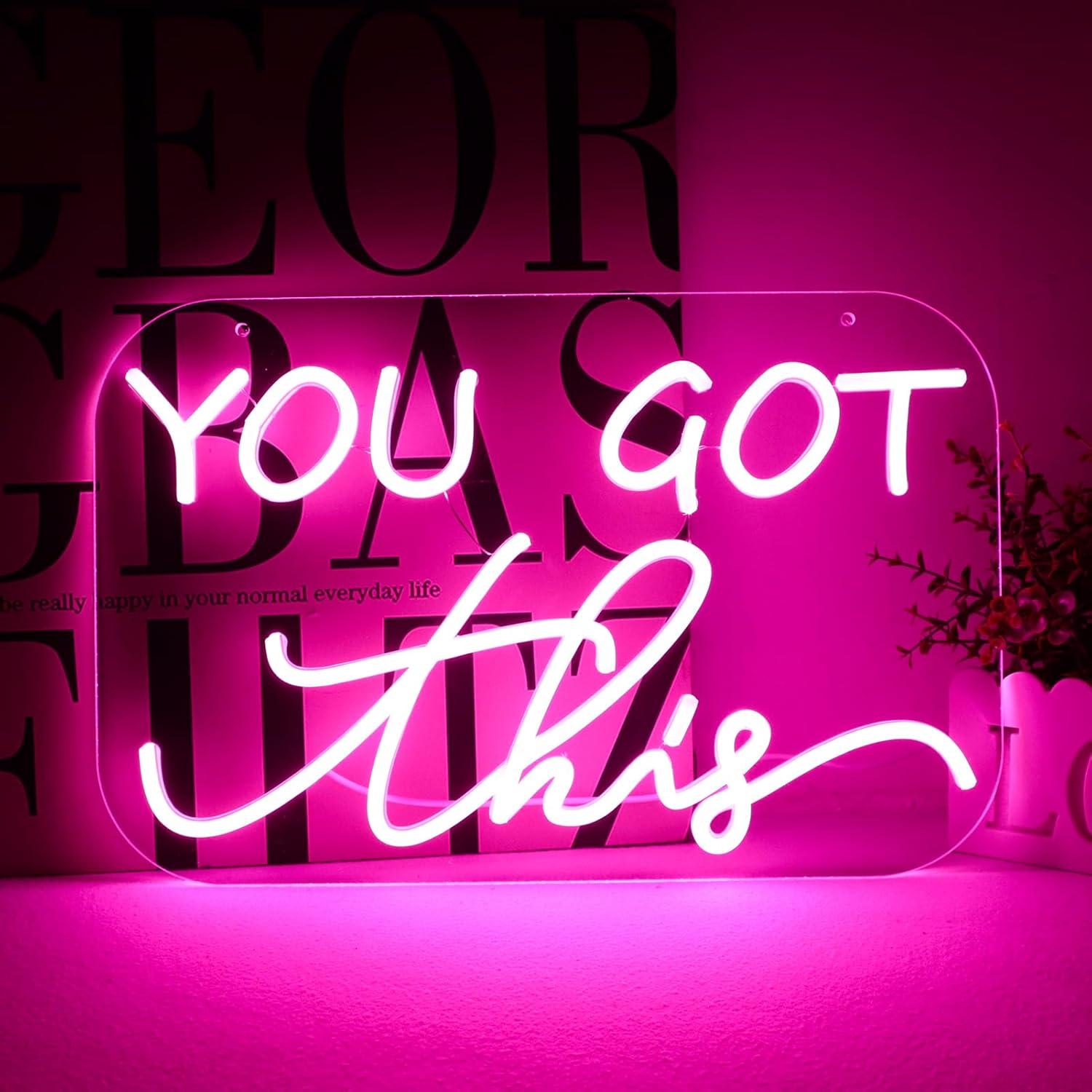 Home Gym Neon Sign - У вас всё получится! Неоновая вывеска