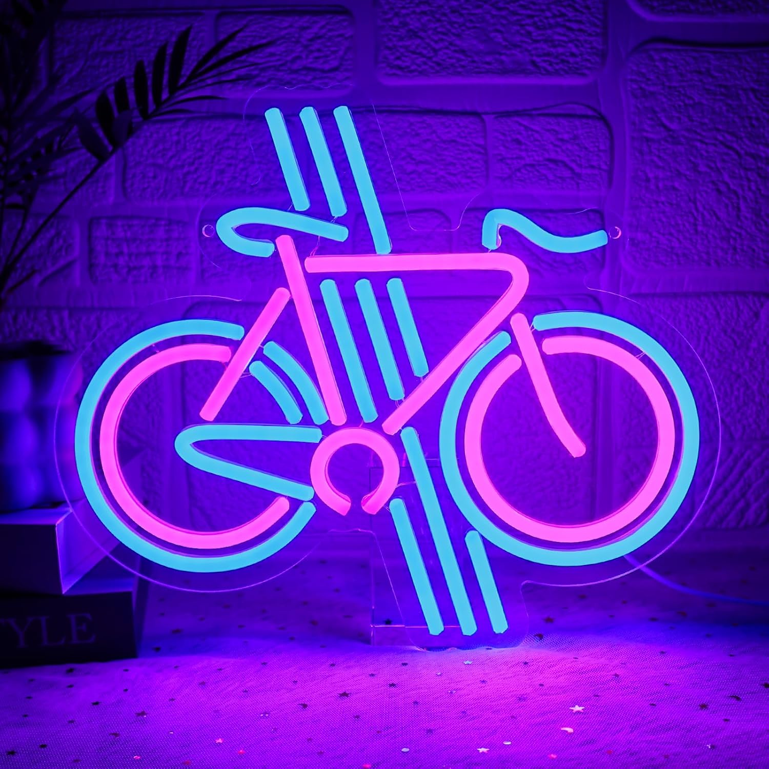 Home Gym Neon Sign - Велосипедная неоновая вывеска с регулируемой яркостью
