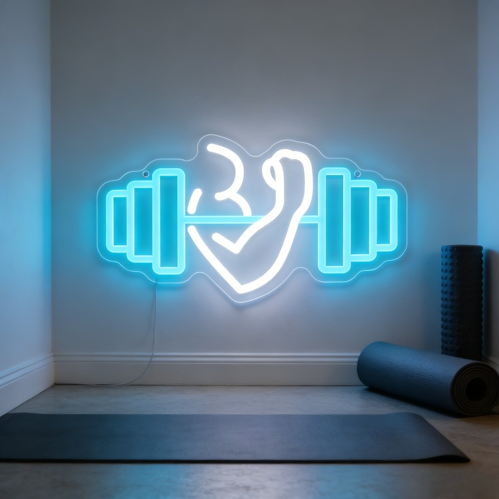 Home Gym Neon Sign - Неоновая вывеска LED «Бицепс» для домашнего