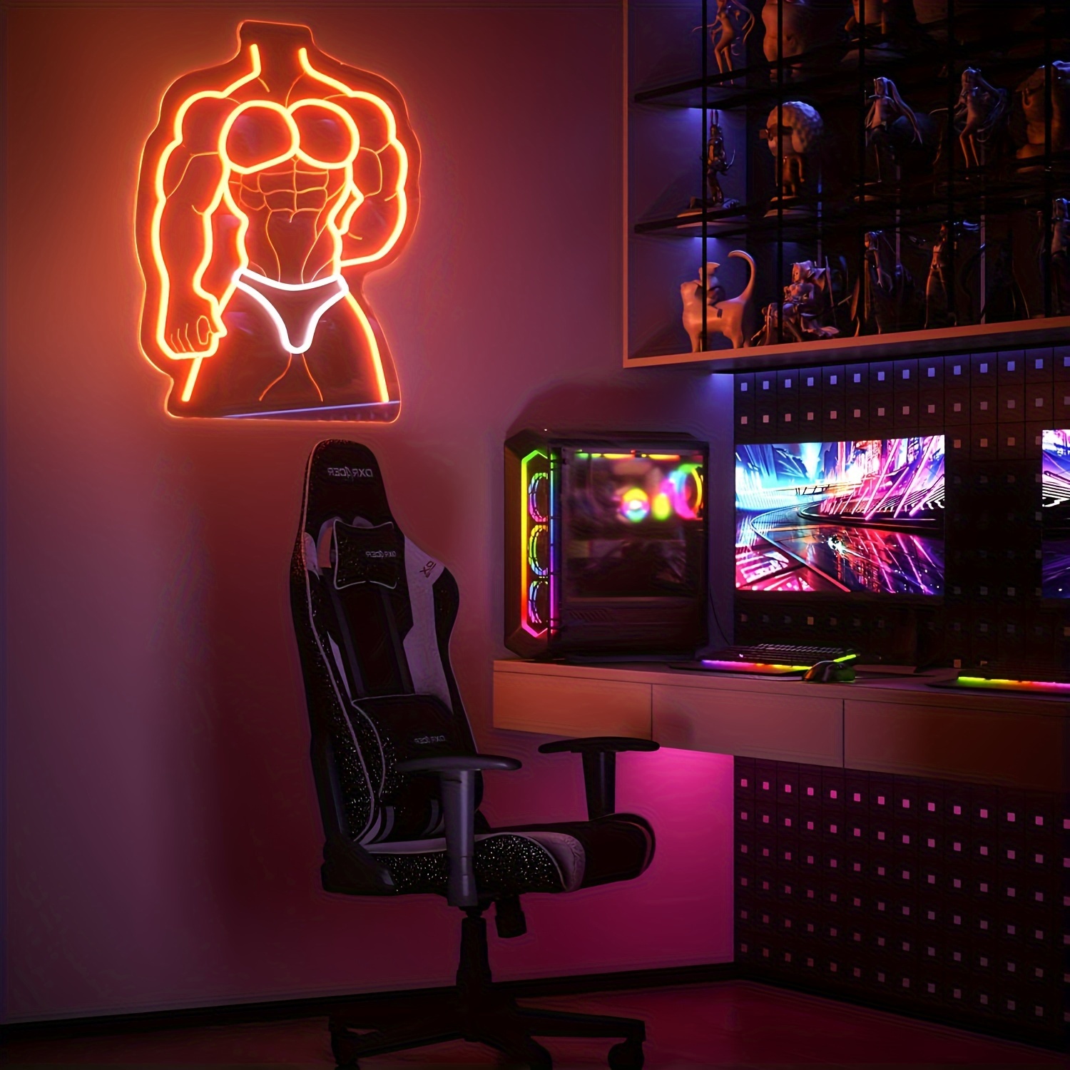 Мускулистый человек, неоновая  – обзор и цена Home Gym Neon Sign