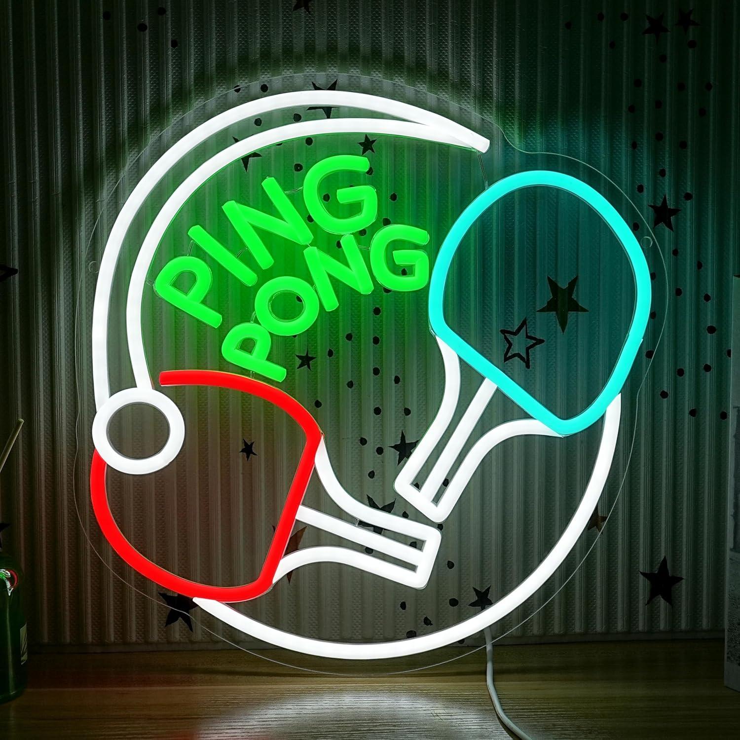 Неоновая вывеска «Пинг-понг» с – обзор и цена Home Gym Neon Sign