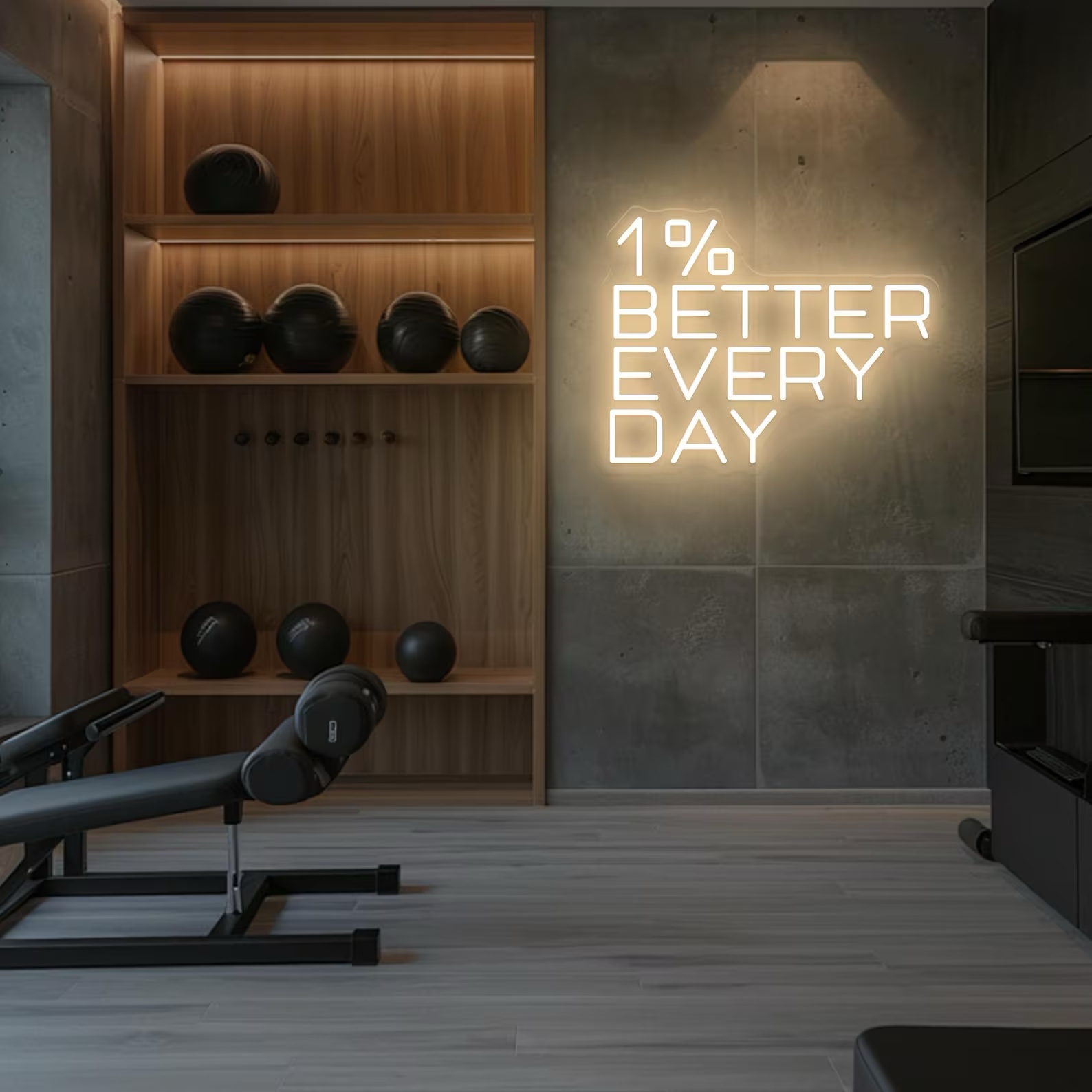 Неоновая вывеска «Каждый день  – обзор и цена Home Gym Neon Sign