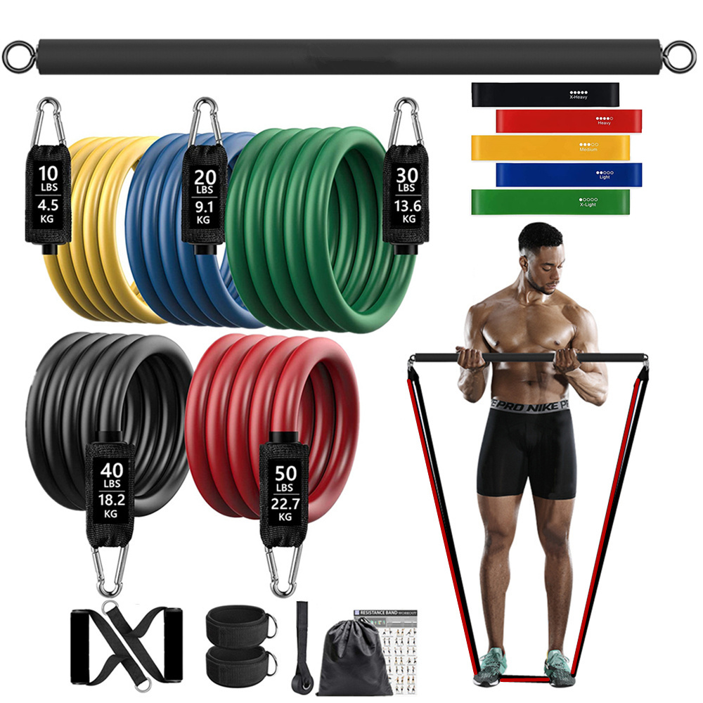 150 фунтов, эластичная лента д – обзор и цена Home Gym Equipment Set