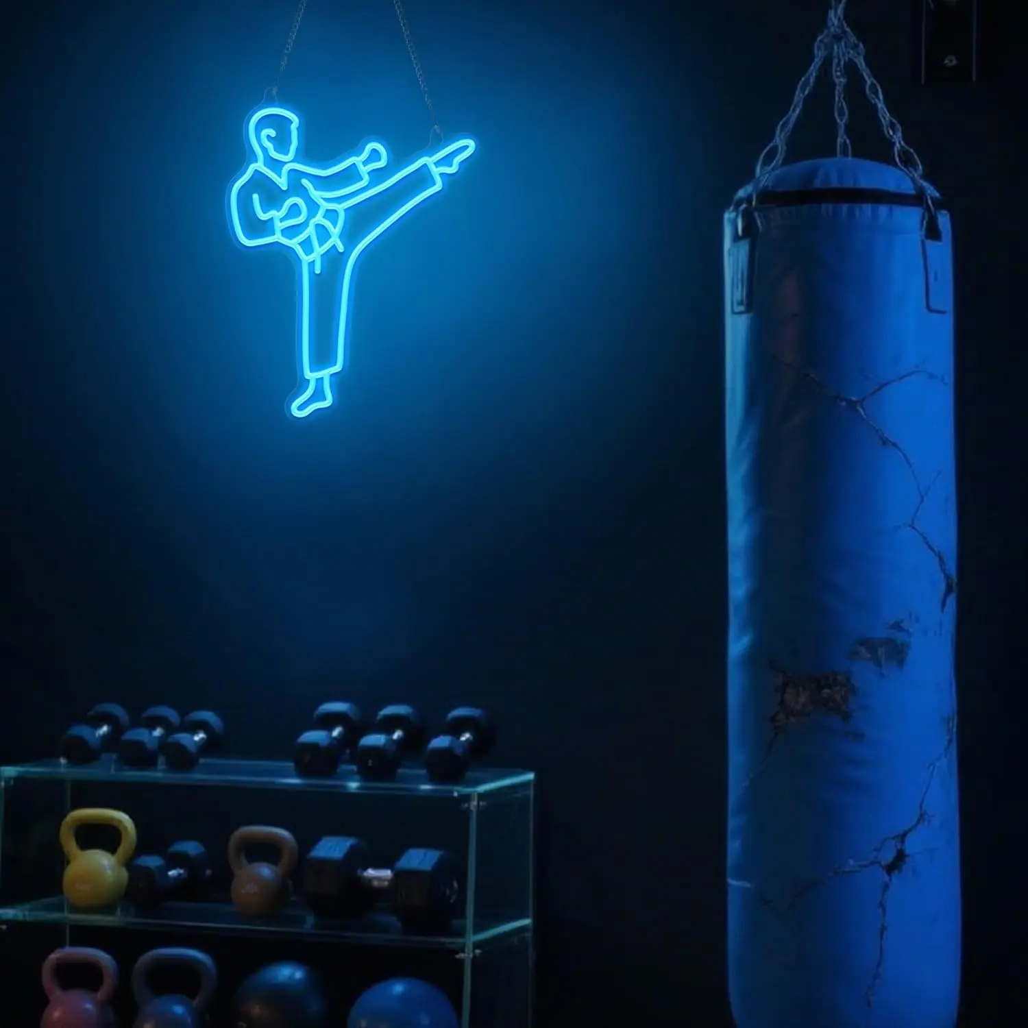 Неоновая вывеска «Каратист» с  – обзор и цена Home Gym Neon Sign
